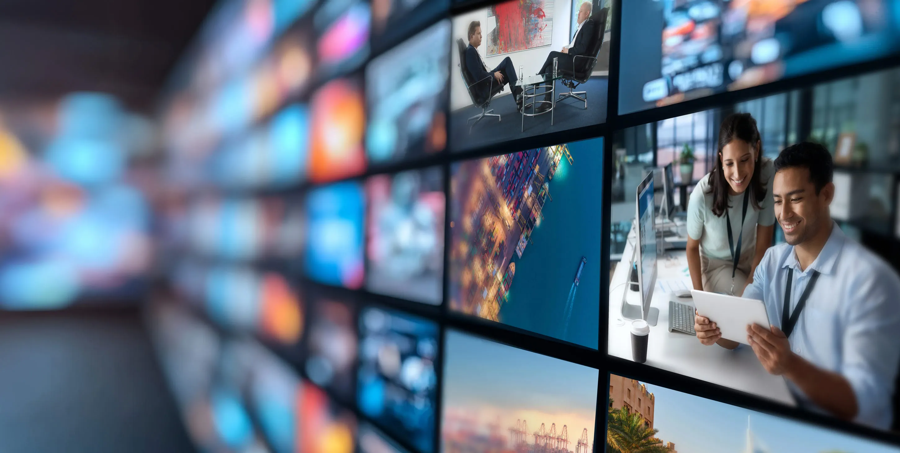Multiple screens on a panel