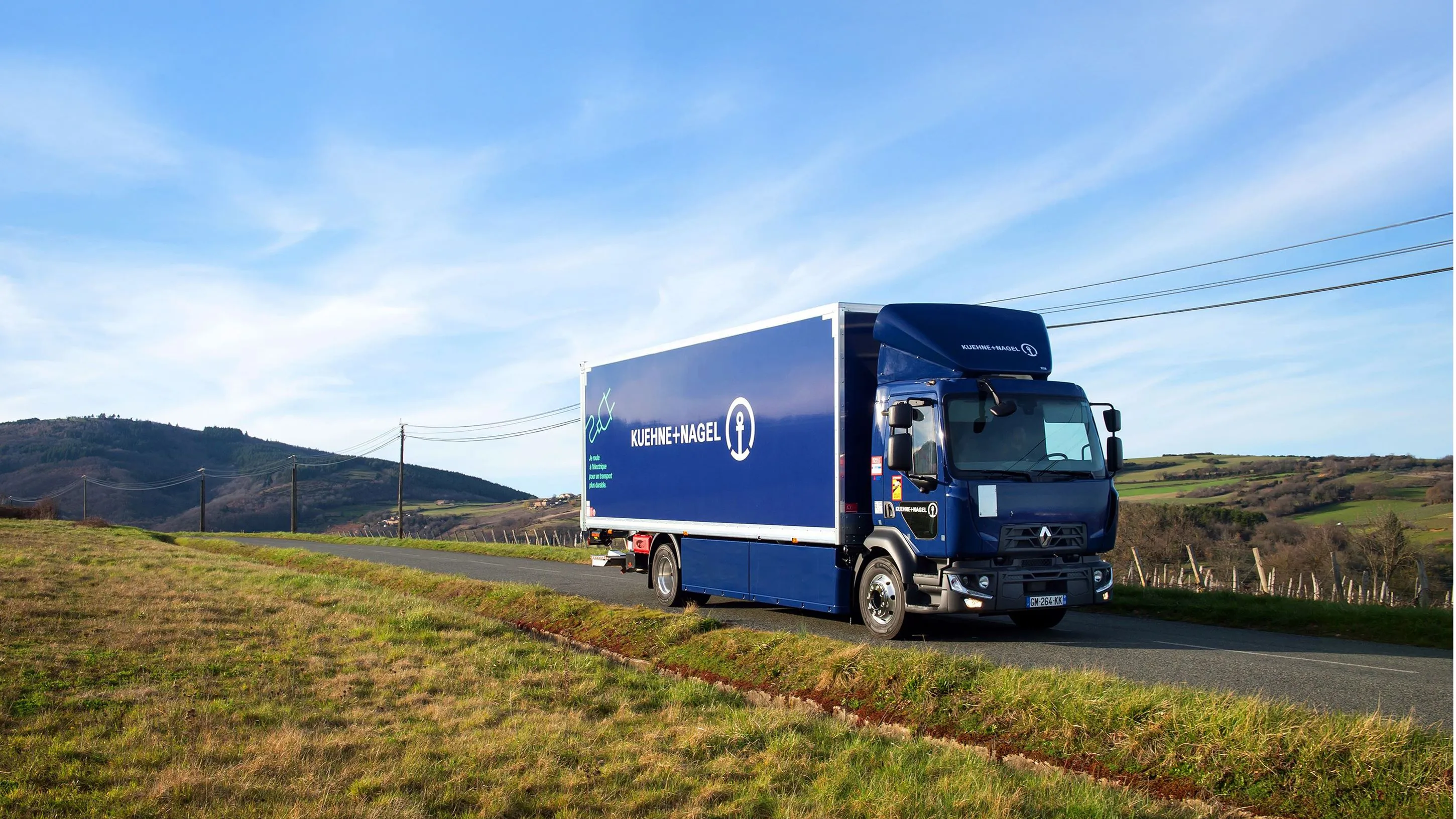Blue electric truck